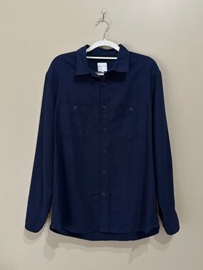 The North Face Men Navy Casual Long Sleeve Button Down